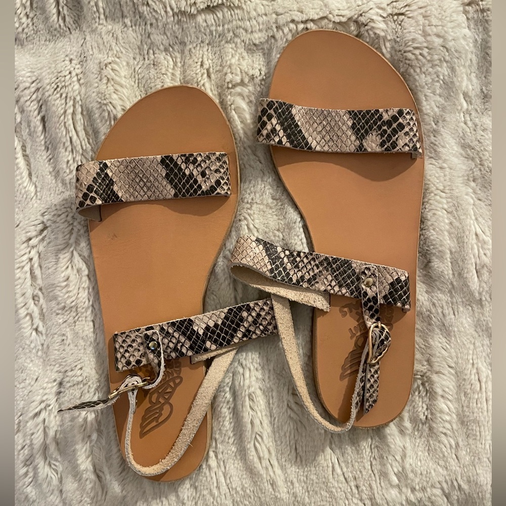 Ancient Greek Sandals Snake Print Size 38